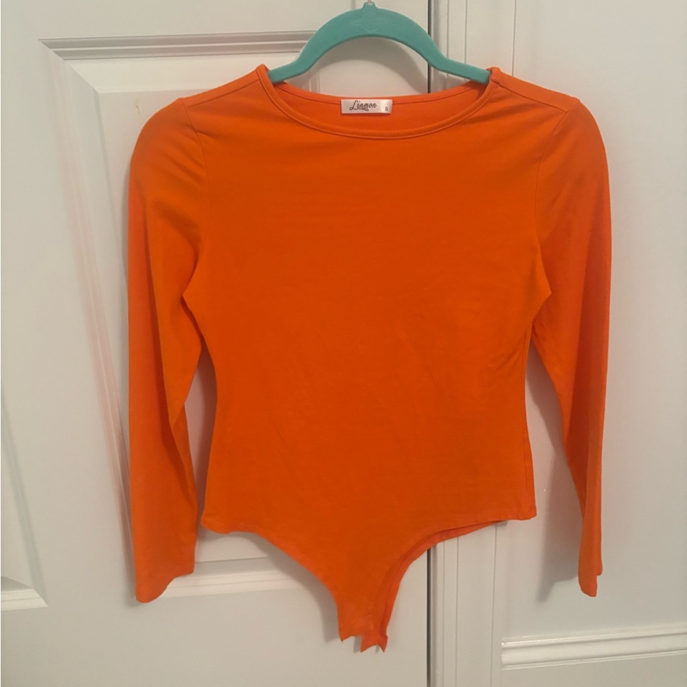 Orange Long Sleeve Bodysuit